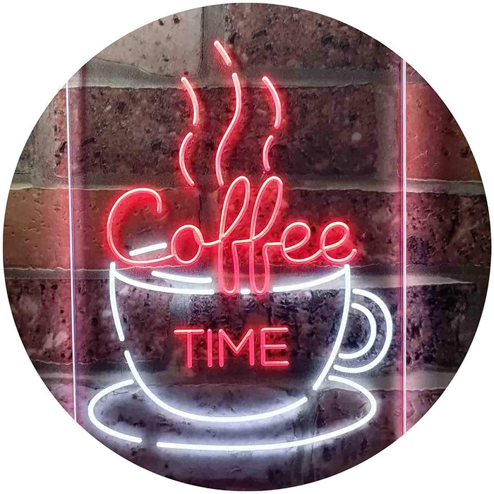 Coffee Time Cup Shop Cafe LED Light Sign - Way Up Gifts