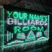 Personalized Pool Billiards Room LED Light Sign - Way Up Gifts