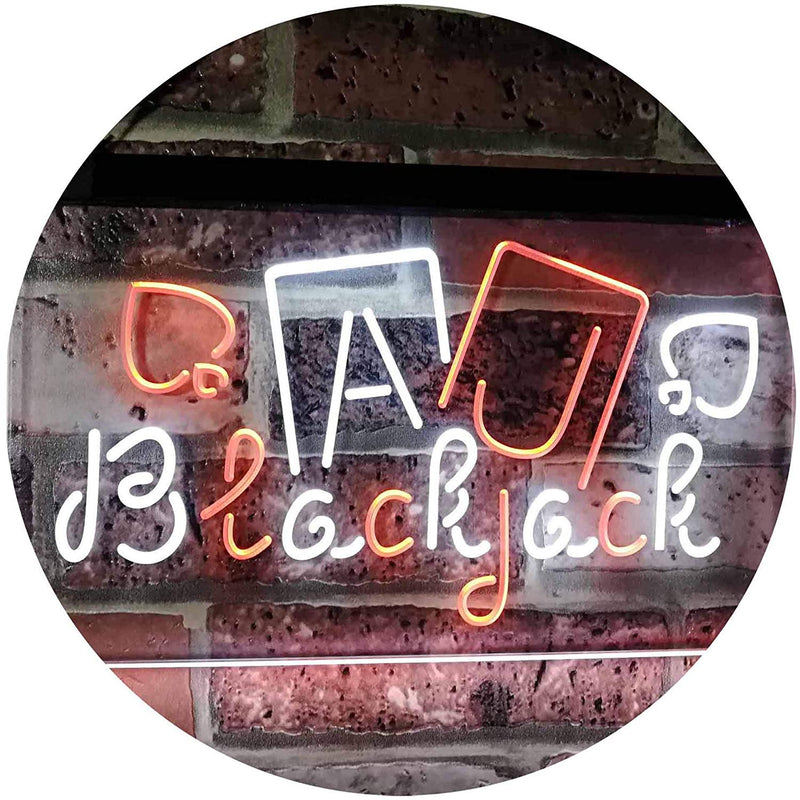 Poker Blackjack LED Light Sign - LED Gift Works