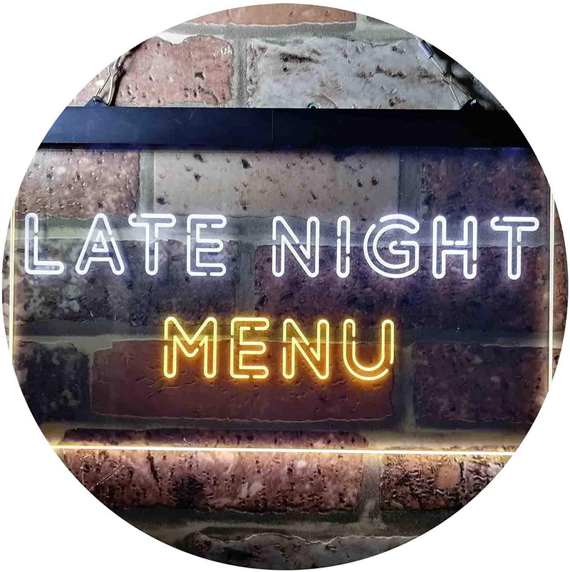 Late Night Menu LED Light Sign - LED Gift Works