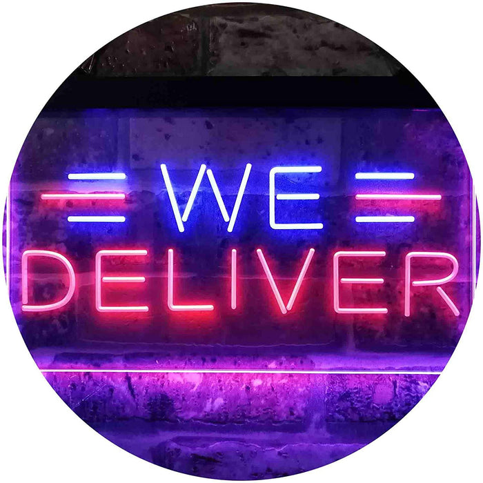 Restaurant Food Delivery We Deliver LED Light Sign - Way Up Gifts
