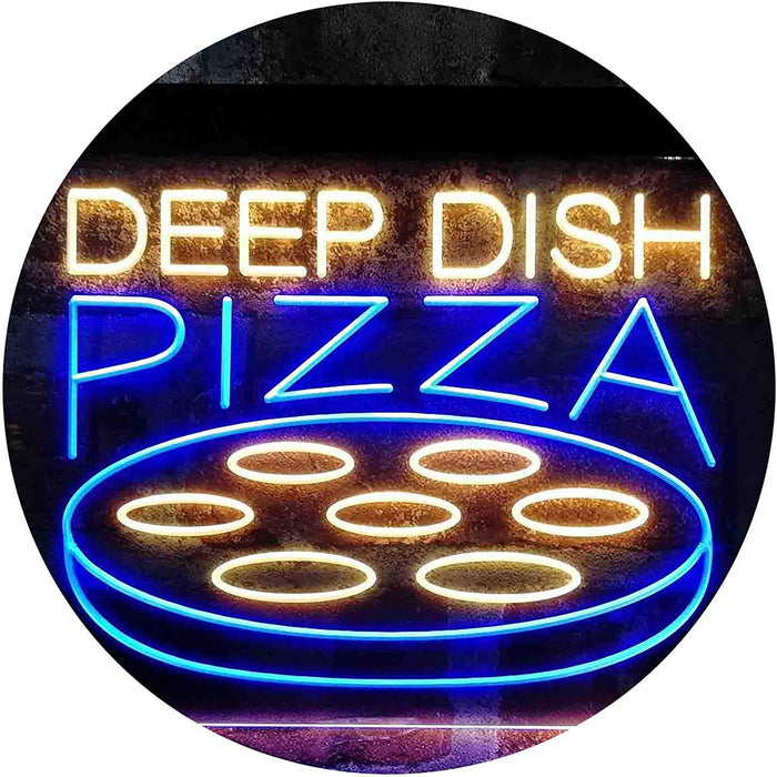 Deep Dish Pizza LED Light Sign - Way Up Gifts