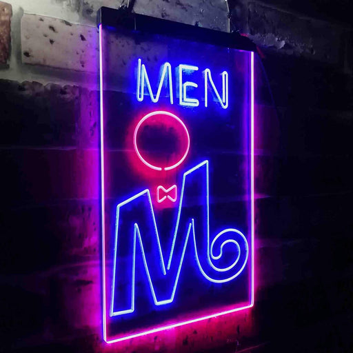 Retro Men Toilet Restroom LED Light Sign - LED Gift Works