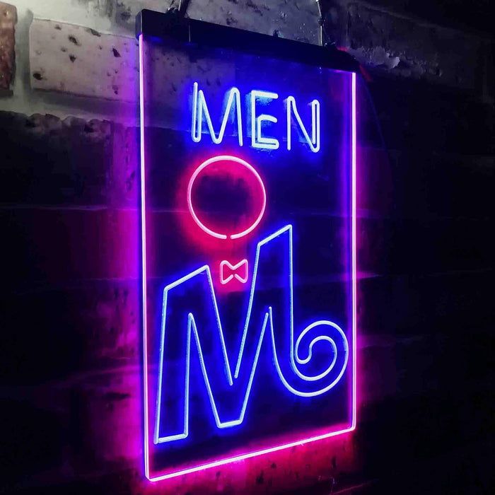 Retro Men Toilet Restroom LED Light Sign - Way Up Gifts