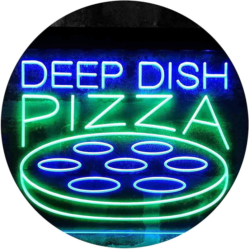Deep Dish Pizza LED Light Sign - LED Gift Works
