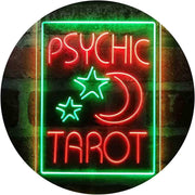 Psychic Tarot Reader Moon Stars LED Light Sign - LED Gift Works