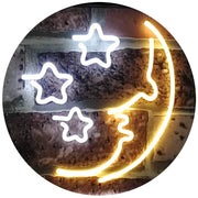 Moon & Stars Nightlight LED Light Sign - LED Gift Works