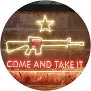 Come and Take It Gun Star Military Army LED Light Sign - LED Gift Works