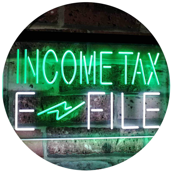 Income Tax E-File LED Light Sign - Way Up Gifts