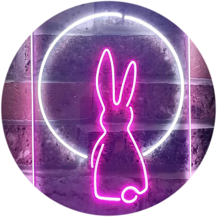 Rabbit Moon Window Display LED Light Sign - Way Up Gifts