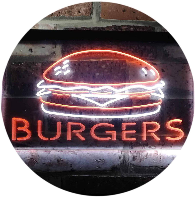 Hamburgers Burgers LED Light Sign - LED Gift Works