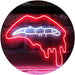 Biting Lip Bite Bleeding Art LED Light Sign - Way Up Gifts