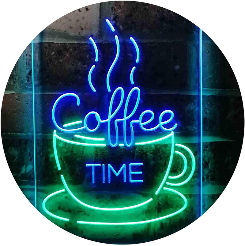 Coffee Time Cup Shop Cafe LED Light Sign - LED Gift Works