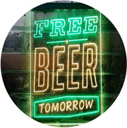 Free Beer Tomorrow LED Light Sign - LED Gift Works