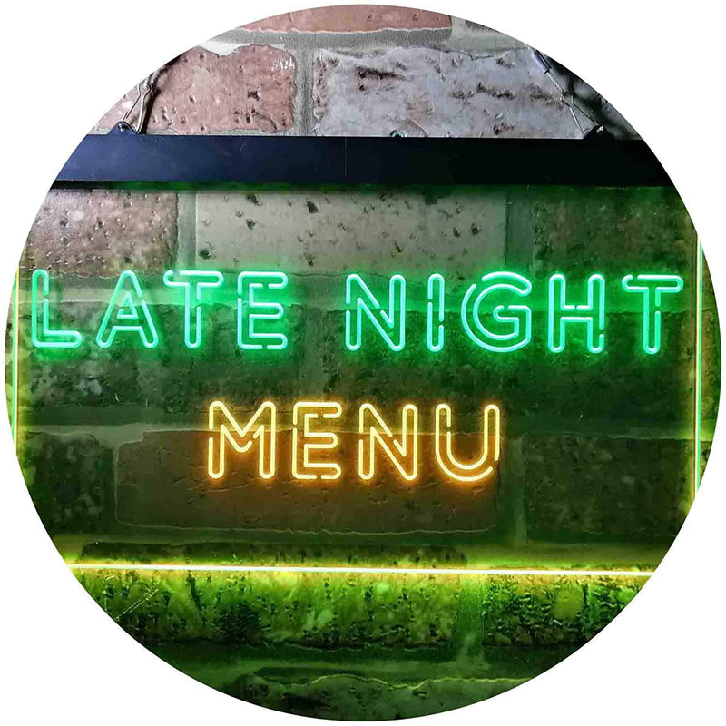 Late Night Menu LED Light Sign - LED Gift Works