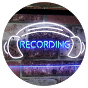 Headphones Recording LED Light Sign - LED Gift Works