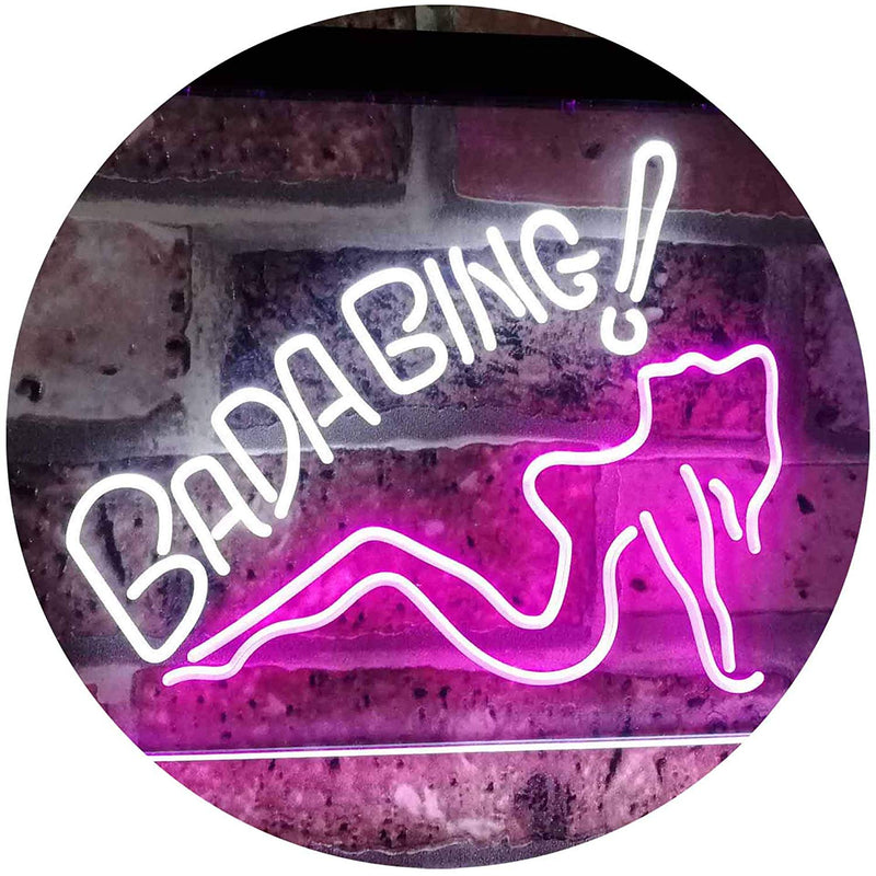 Sexy Girl Bada Bing Man Cave LED Light Sign - LED Gift Works