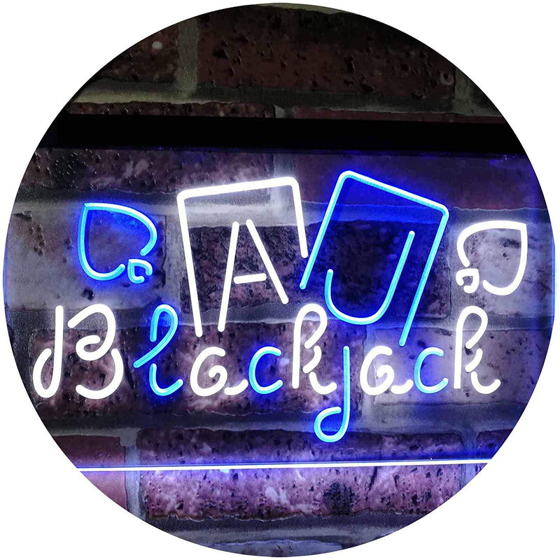 Poker Blackjack LED Light Sign - LED Gift Works