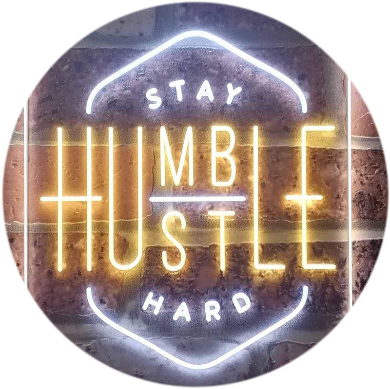 Stay Humble Hustle Hard LED Light Sign - LED Gift Works