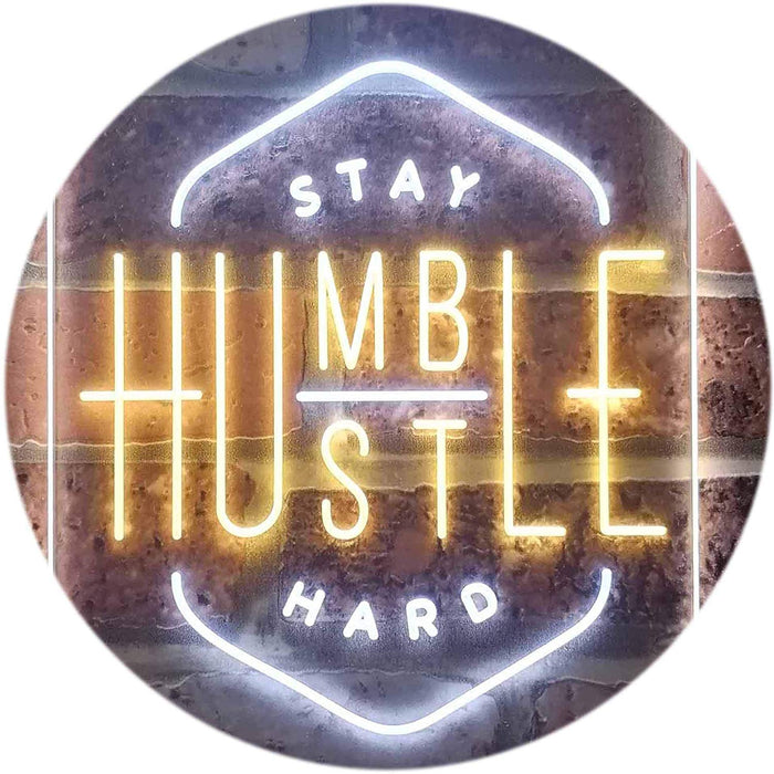 Stay Humble Hustle Hard LED Light Sign - Way Up Gifts