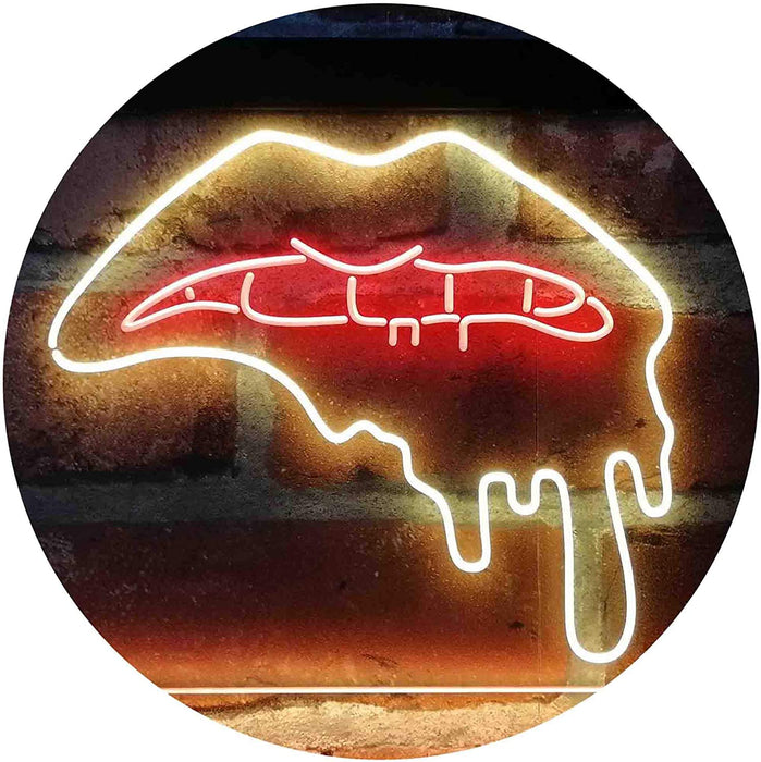 Biting Lip Bite Bleeding Art LED Light Sign - Way Up Gifts
