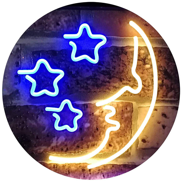 Moon & Stars Nightlight LED Light Sign - Way Up Gifts