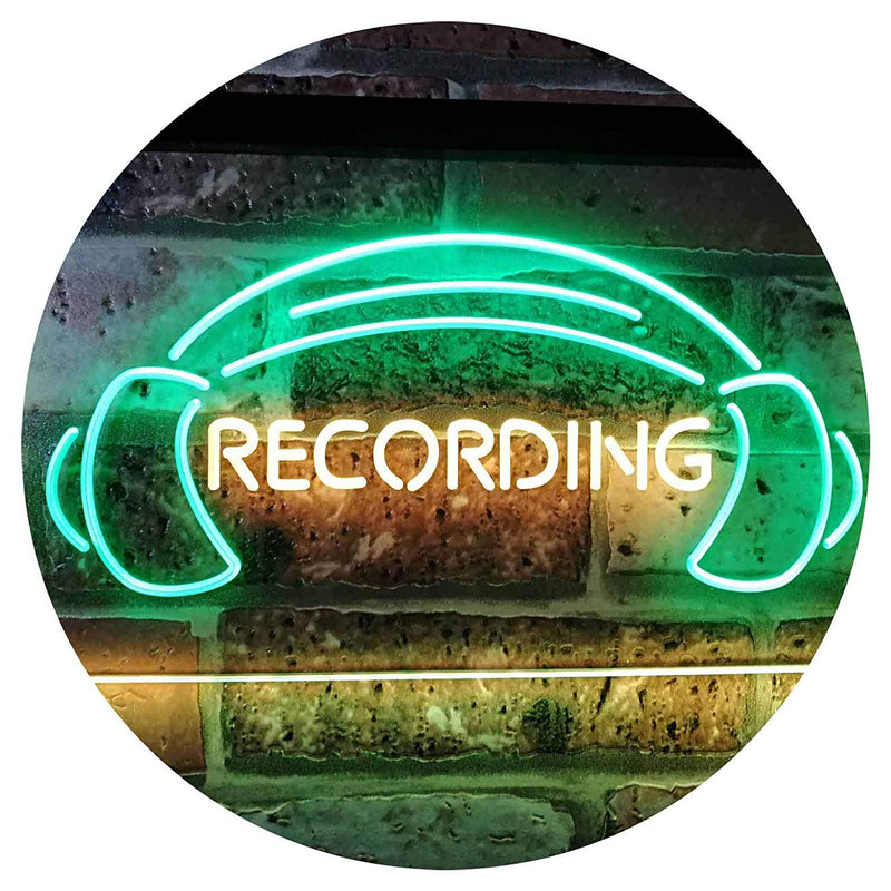 Headphones Recording LED Light Sign - LED Gift Works