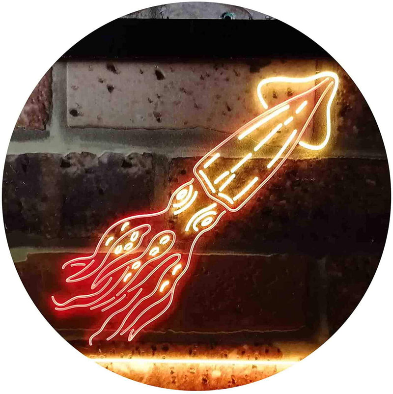 Squid Animal Ocean Display LED Light Sign - LED Gift Works