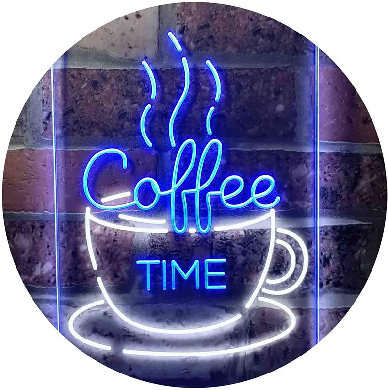 Coffee Time Cup Shop Cafe LED Light Sign - LED Gift Works