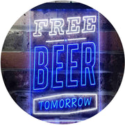 Free Beer Tomorrow LED Light Sign - LED Gift Works