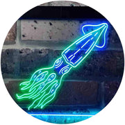 Squid Animal Ocean Display LED Light Sign - LED Gift Works