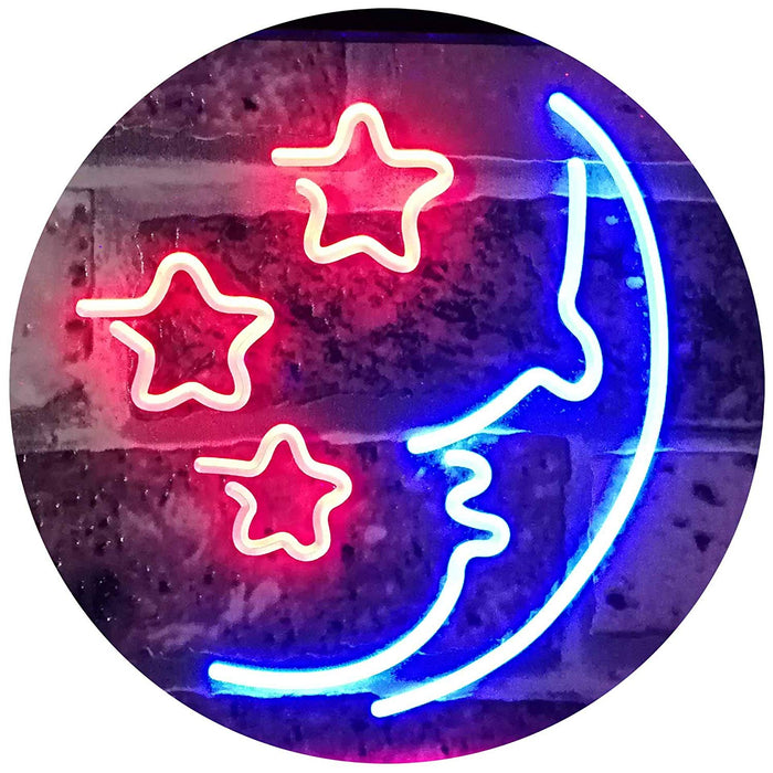 Moon & Stars Nightlight LED Light Sign - Way Up Gifts
