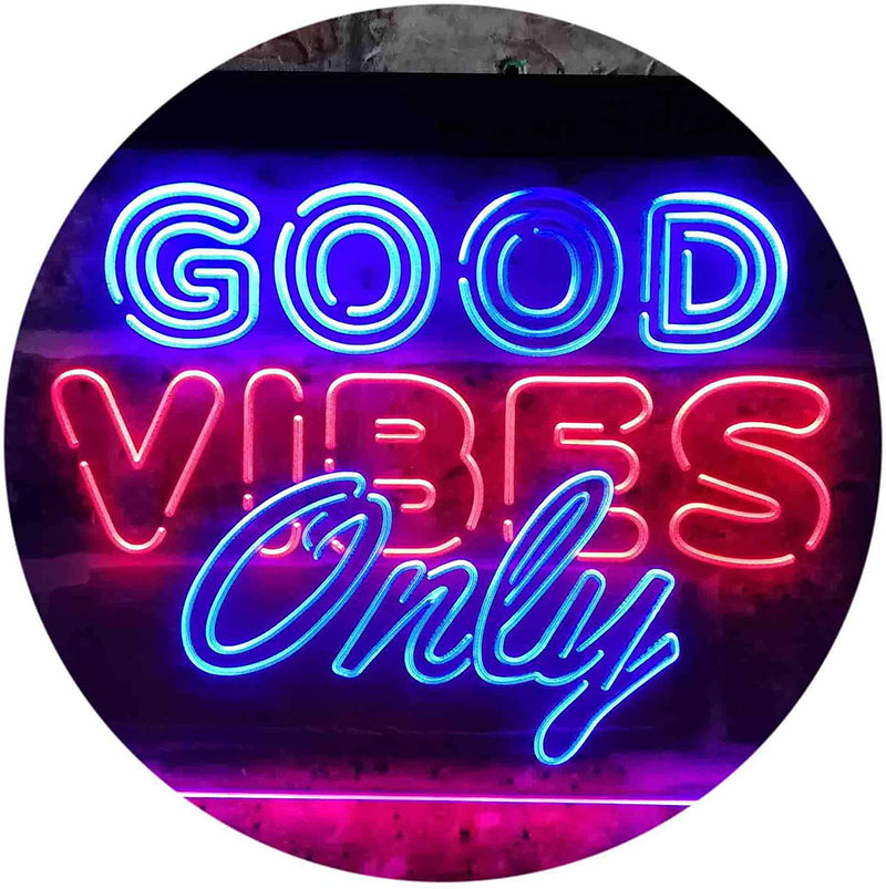 Good Vibes Only Party Room LED Light Sign - LED Gift Works