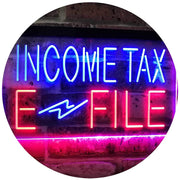 Income Tax E-File LED Light Sign - LED Gift Works