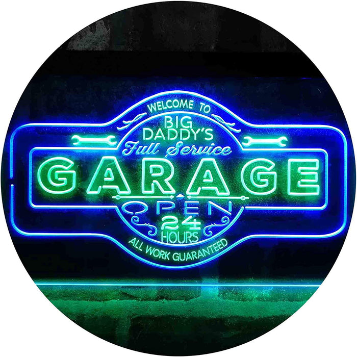 Big Daddy Garage Tools Man Cave LED Light Sign - Way Up Gifts