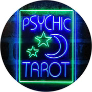 Psychic Tarot Reader Moon Stars LED Light Sign - LED Gift Works