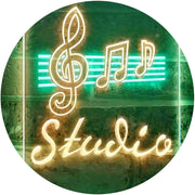 Music Notes Studio LED Light Sign - LED Gift Works