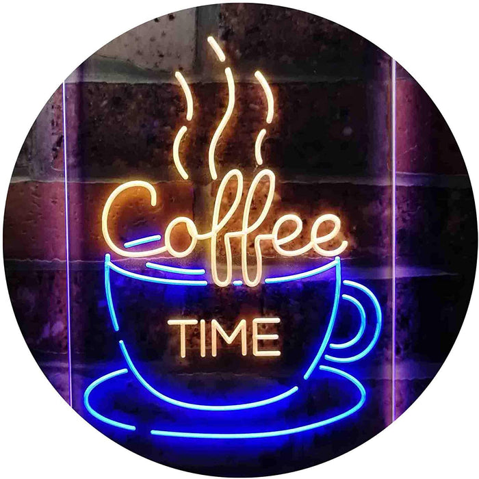 Coffee Time Cup Shop Cafe LED Light Sign - Way Up Gifts