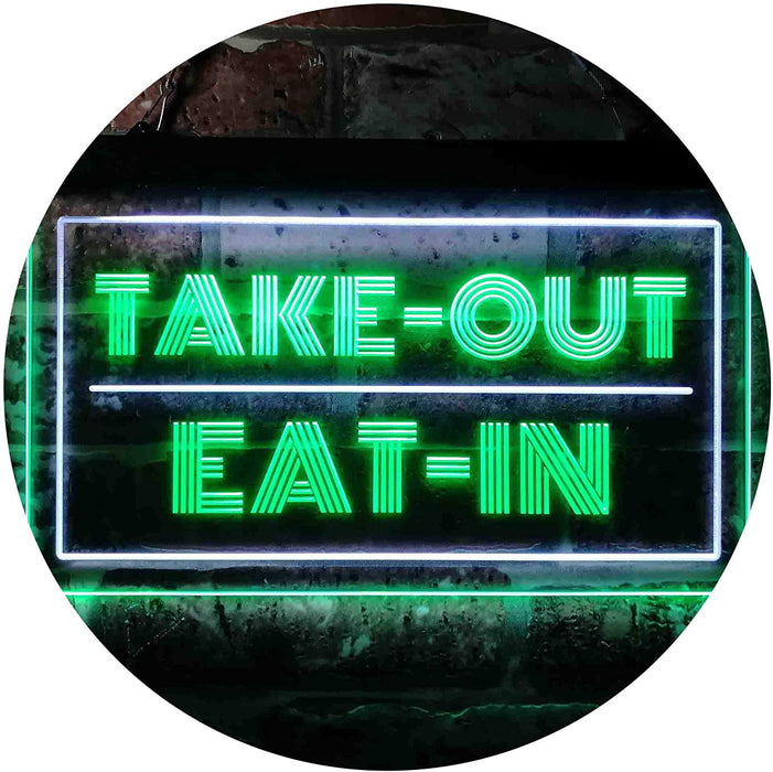 Take Out Eat In LED Light Sign - Way Up Gifts