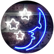 Moon & Stars Nightlight LED Light Sign - LED Gift Works