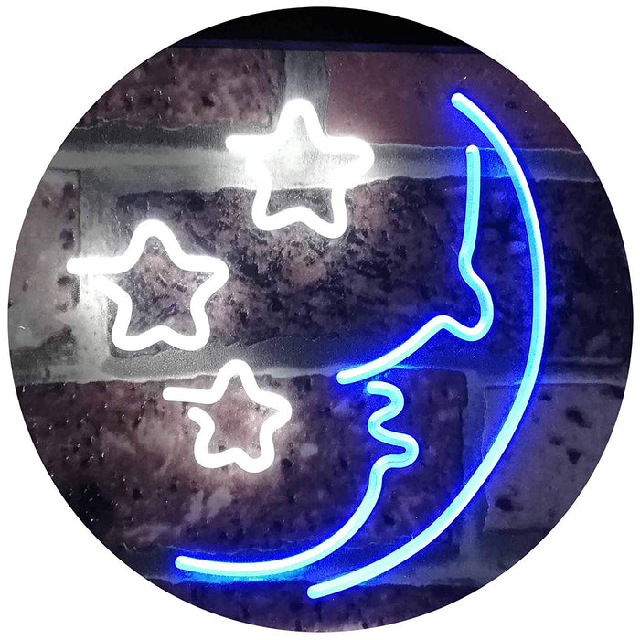 Moon & Stars Nightlight LED Light Sign - Way Up Gifts