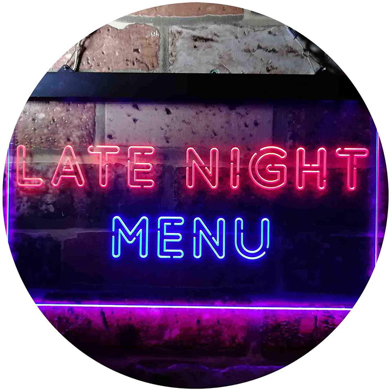Late Night Menu LED Light Sign - LED Gift Works