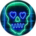 Skull Head Heart Eyes LED Light Sign - Way Up Gifts