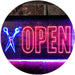Barber Scissors Hair Cuts Open LED Light Sign - Way Up Gifts