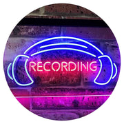 Headphones Recording LED Light Sign - LED Gift Works