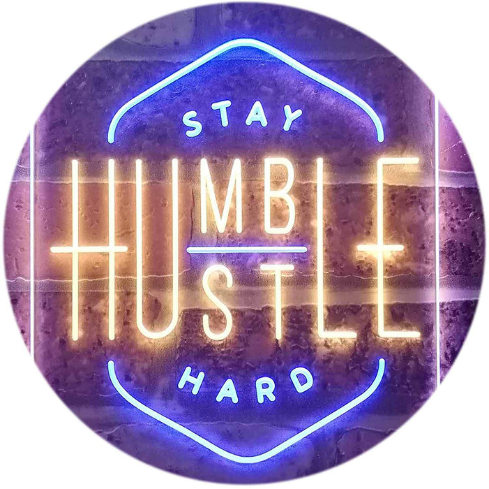 Stay Humble Hustle Hard LED Light Sign - Way Up Gifts