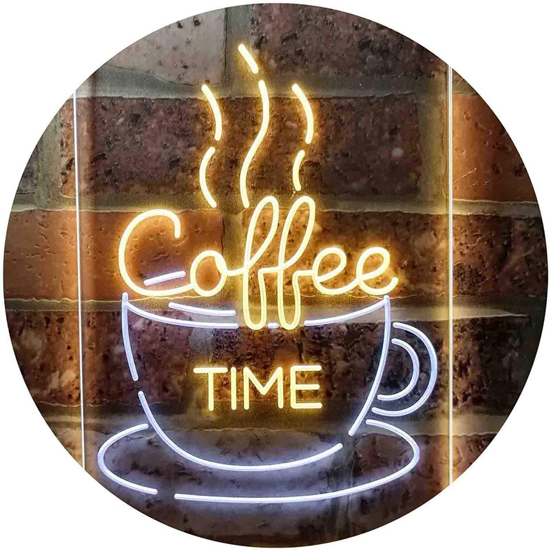 Coffee Time Cup Shop Cafe LED Light Sign - LED Gift Works