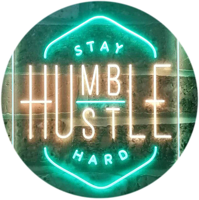 Stay Humble Hustle Hard LED Light Sign - Way Up Gifts