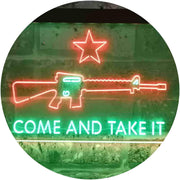 Come and Take It Gun Star Military Army LED Light Sign - LED Gift Works