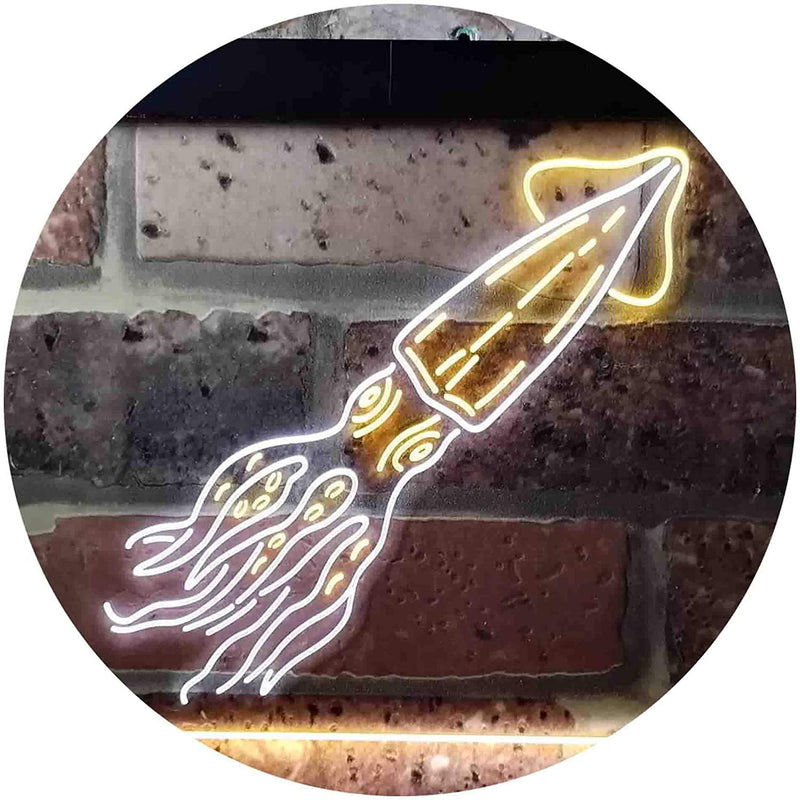 Squid Animal Ocean Display LED Light Sign - LED Gift Works